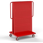 Valley Craft Modular A-Frame Bin Cart F89547 w/1 Louvered 1 Round-Peg Pegboard 36"W x 30"D x 62" Red Valley Craft Modular A-Frame Bin Cart F89547 w/1 Louvered 1 Round-Peg Pegboard 36"W x 30"D x 62" Red