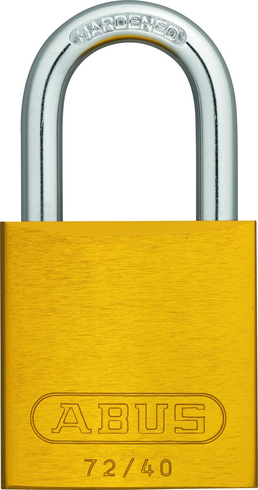 ZING Aluminum Safety Padlock, Keyed Different, 1.5" Shackle, 1-9/16" Body, Yellow