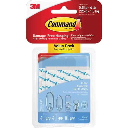 17200CLR-ES-16PK Command Clear Adhesive Strip