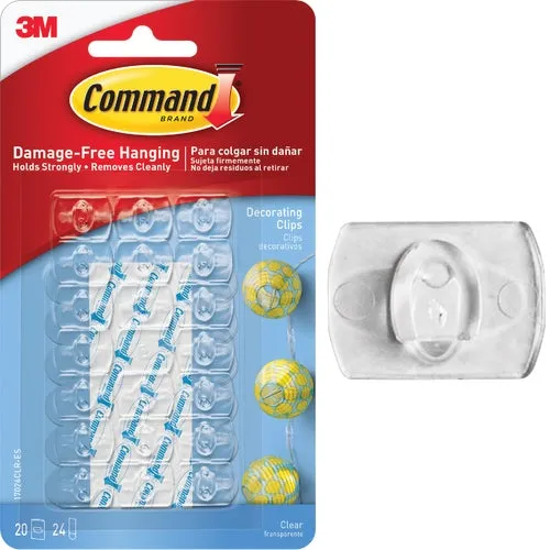 17026CLR-40ES 3M Command Decor Adhesive Clip